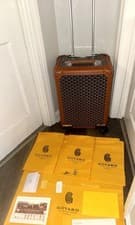 Goyard Black Tan Carry On travel rare soldout Bourget PM Trolley suitcase