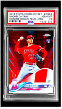 2018 Topps Chrome Shohei Ohtani Rookie Red Refractor Jersey Patch PSA 10 /5