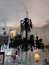 Zenith Chandelier 12 Lights Starck Black Baccarat Crystal
